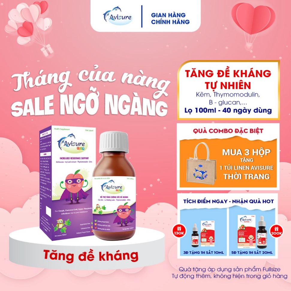 Tích điểm - Avisure Muno - Tăng sức đề kháng tự nhiên cho trẻ - Chính Hãng