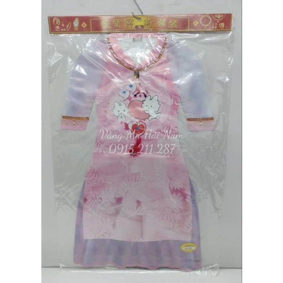 Áo Dài Bé Gái Kiểu Cách Tân Họa Tiết Nhiều Màu - Hàng Dày Đẹp