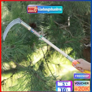 Liềm bán nguyệt cán thép lưỡi bén ,liềm cắt cỏ phát cành cắm trại dã ngoại đa năng tiện lợi Giadungnhanhvn