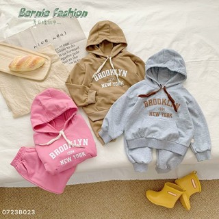 Bộ nỉ da cá Hoodie Brooklyn Bernie cho bé