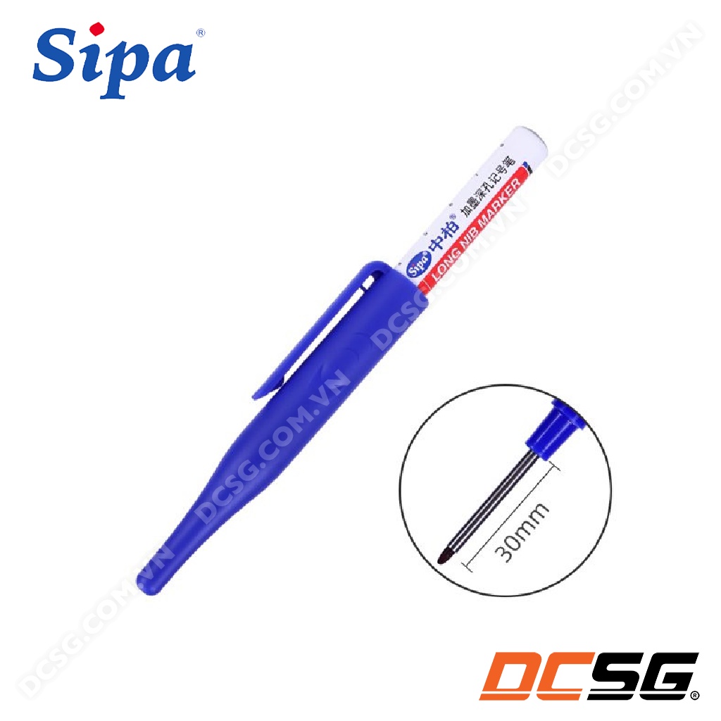 Bút lông đánh dấu ngòi dài 30mm kháng nước và nhanh khô - Dùng cho thợ điện, kim khí SIPA SM903 | DCSG