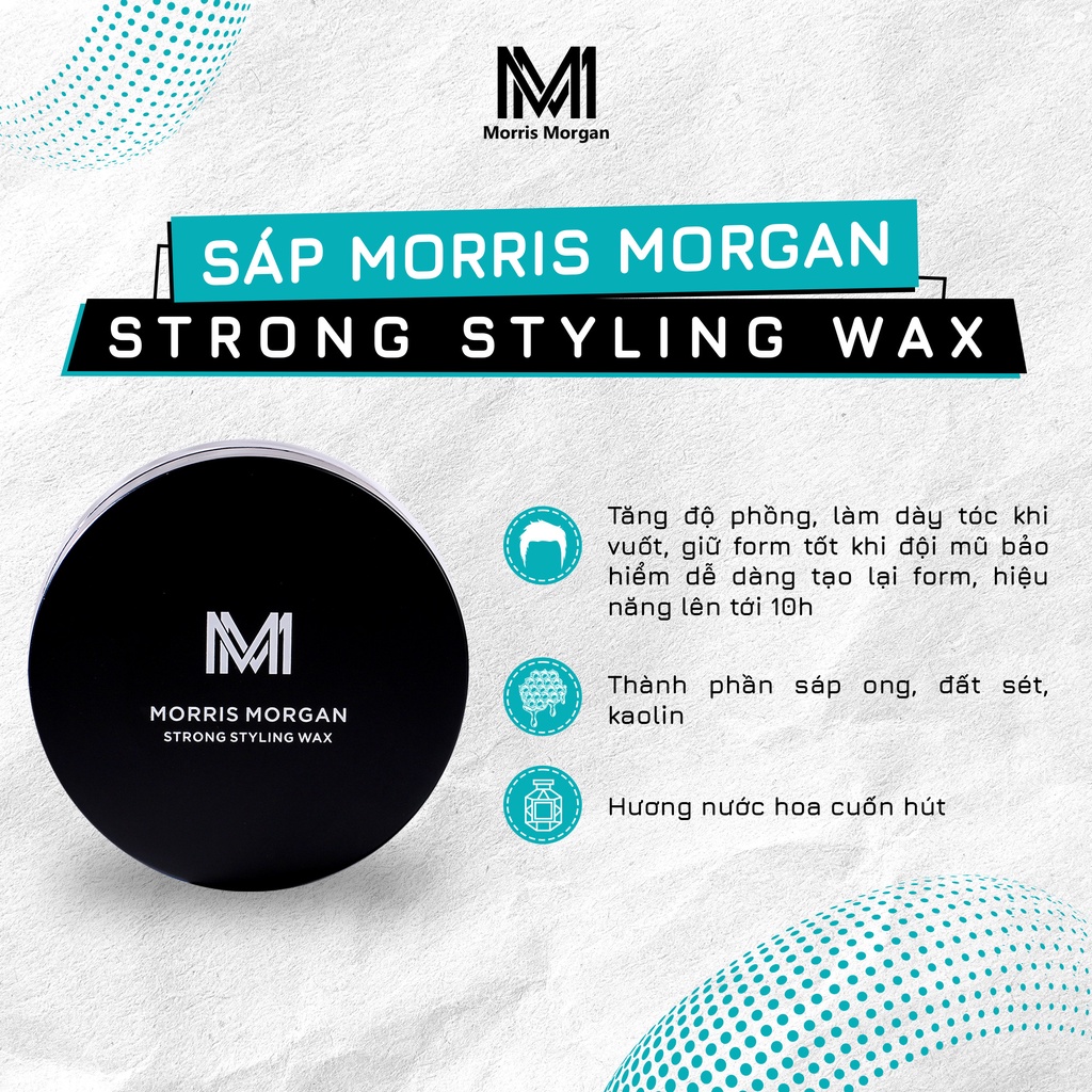 Sáp vuốt tóc nam cao cấp Morris Morgan, hàng chính hãng