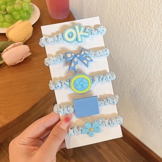 Dây buộc tóc vải gắn họa tiết, không làm đau tóc bé gái siêu kute