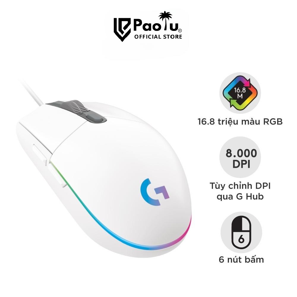 Chuột Game Có Dây Logitech G102 Lightsync - Tùy Chỉnh RGB, 6 Nút Lập Trình, Nhẹ, Siêu Bền, Siêu xịn - PAOLU
