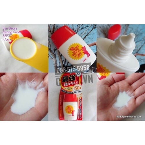 Kem chống nắng con gấu không cồn Sun Bears Omi SPF 50 30ml Nhật mẫu mới