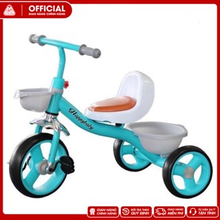 Xe đạp 3 bánh ghế da cho bé từ 2 đến 5 tuổi có giỏ