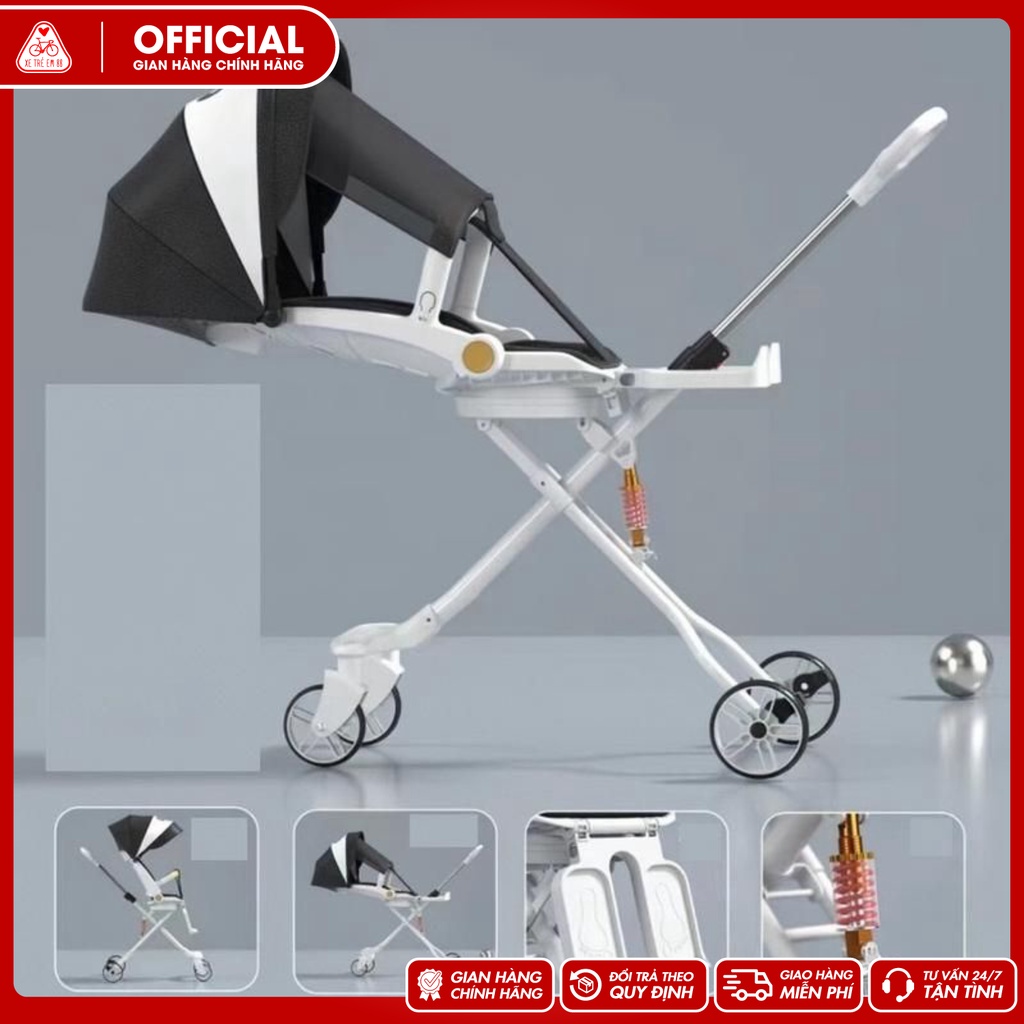 Xe đẩy du lịch M9 phiên bản nâng cấp, mẫu mới 2023 ( đảo chiều ) gấp gọn cao cấp chính hãng