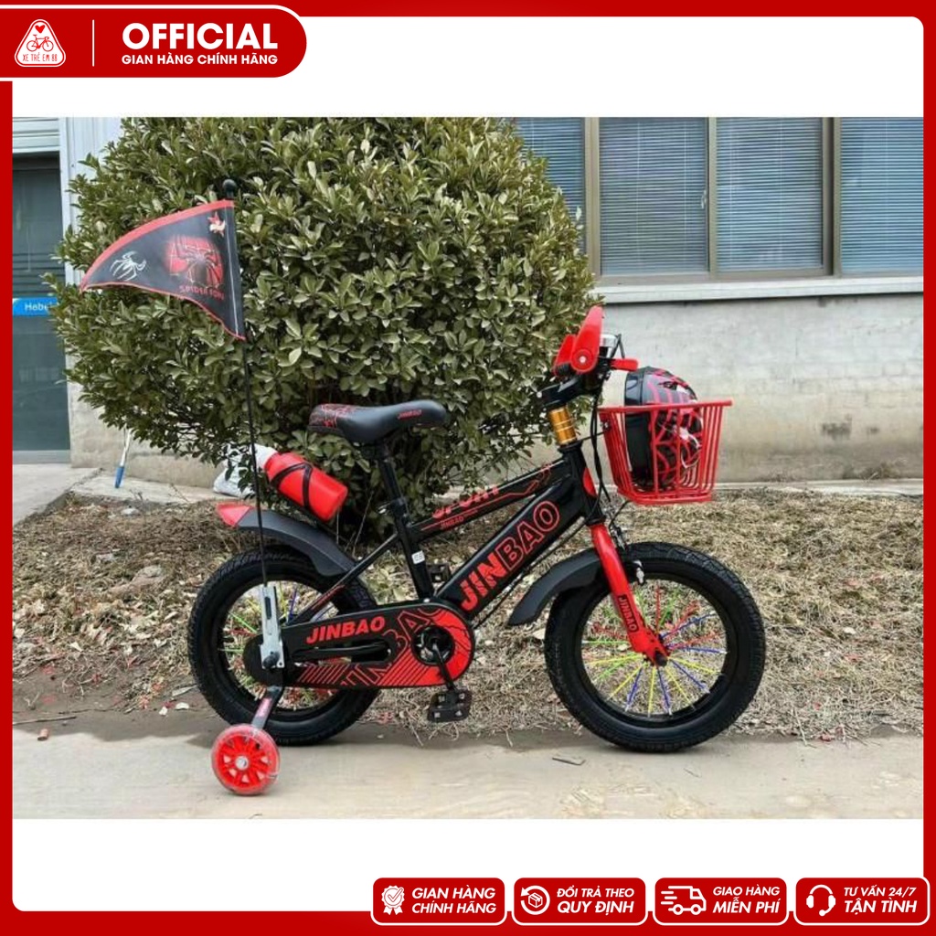 Xe đạp thể thao địa hình trẻ em tặng cờ mũ bình nước