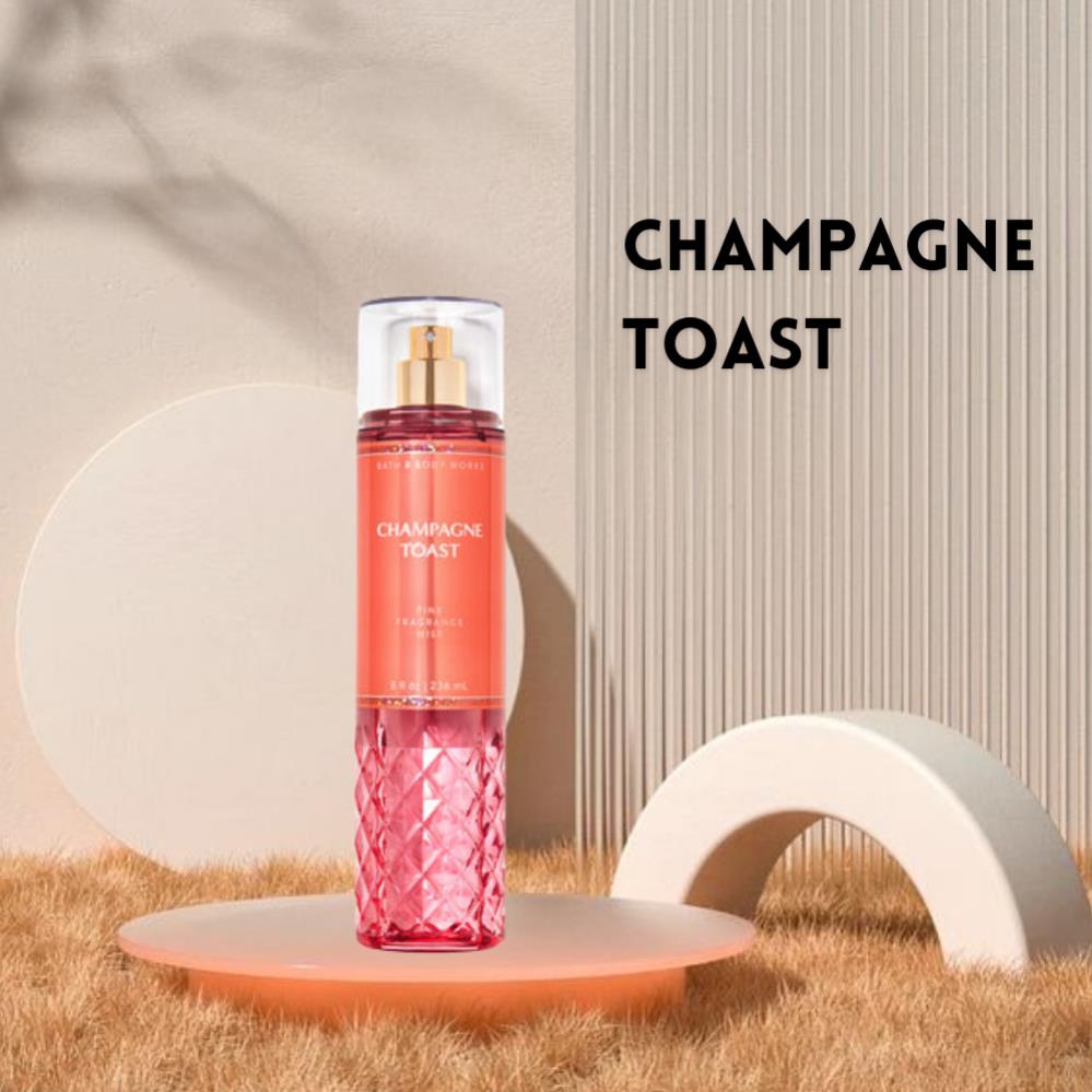 Xịt Thơm Toàn Thân & Body Works Champagne Toast Bath Hương Thơm Tinh Tế Giúp Da Sáng Hồng 236ml