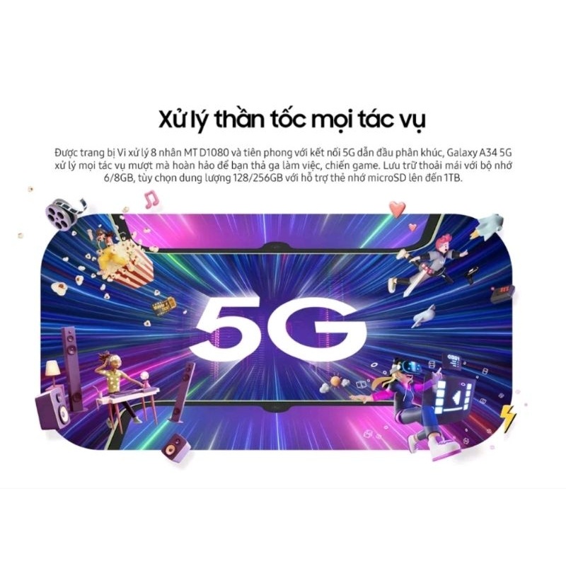 Điện thoại Samsung Galaxy A34 5G  - Hàng chính hãng