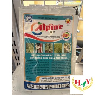 Thuốc trừ nấm bệnh Alpine 80WG gói 100g, phòng trừ thối rễ, cháy bìa lá, xì mủ chết nhanh