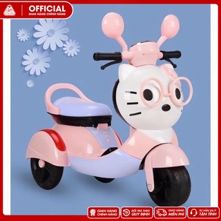 Xe máy điện hình Kitty cho bé gái