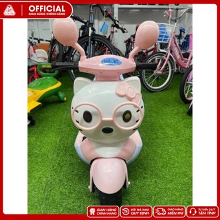 Xe máy điện hình Kitty cho bé gái