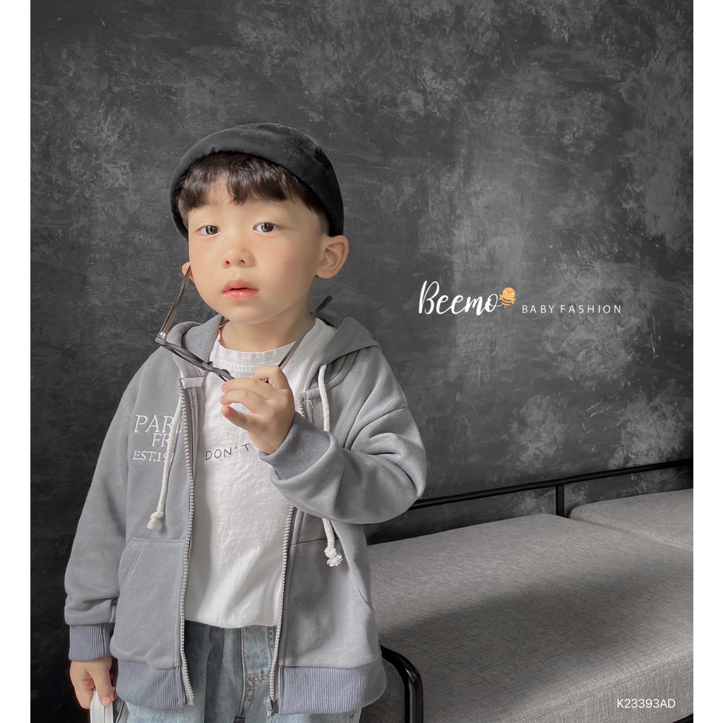 Áo khoác nỉ có mũ mùa thu đông hoodie beemo cho bé
