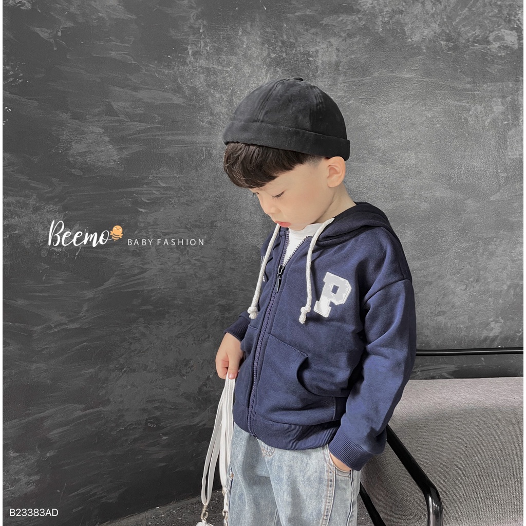Áo khoác nỉ có mũ mùa thu đông hoodie beemo cho bé