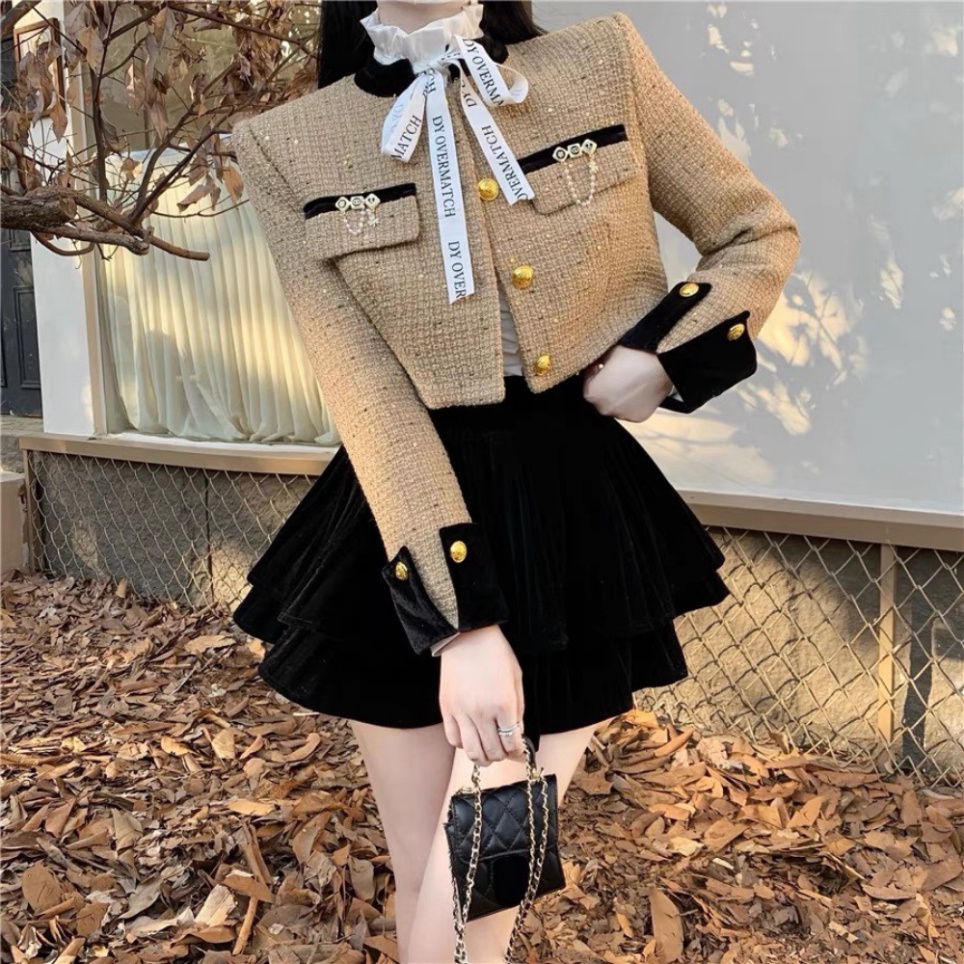 Áo Dạ Tweed Dày Dặn Chạy Viền Tay Sơ Mi TYLANSTORE Phong Cách Hàn Quốc Siêu Hot - Hàng Thiết Kế MA83