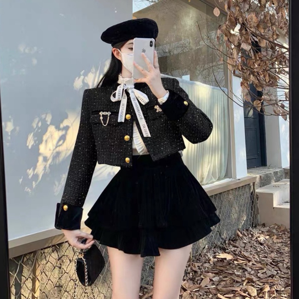 Áo Dạ Tweed Dày Dặn Chạy Viền Tay Sơ Mi TYLANSTORE Phong Cách Hàn Quốc Siêu Hot - Hàng Thiết Kế MA83