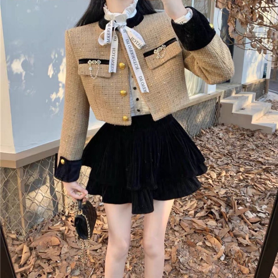 Áo Dạ Tweed Dày Dặn Chạy Viền Tay Sơ Mi TYLANSTORE Phong Cách Hàn Quốc Siêu Hot - Hàng Thiết Kế MA83