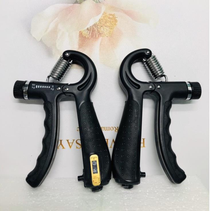 Kìm Bóp Tay Điều Chỉnh Lò Xo 5-60kg Có Đếm Số, Dụng Cụ Tập Cơ Tay (Hàng Xịn)