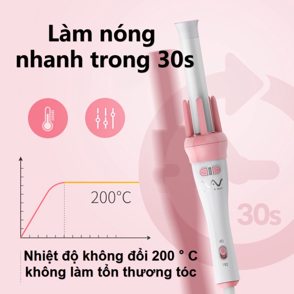 Máy Uốn Tóc Gona_Official Làm Xoăn Tự Động 3 Phút Tạo Kiểu Đường Kính Uốn 28mm