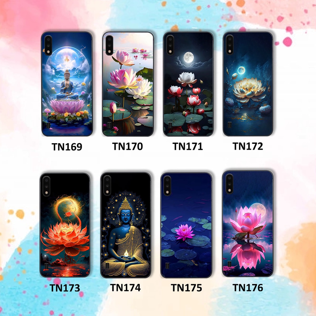 Ốp Samsung A01 / A02 in hình hoa sen phật pháp tâm bình an yên