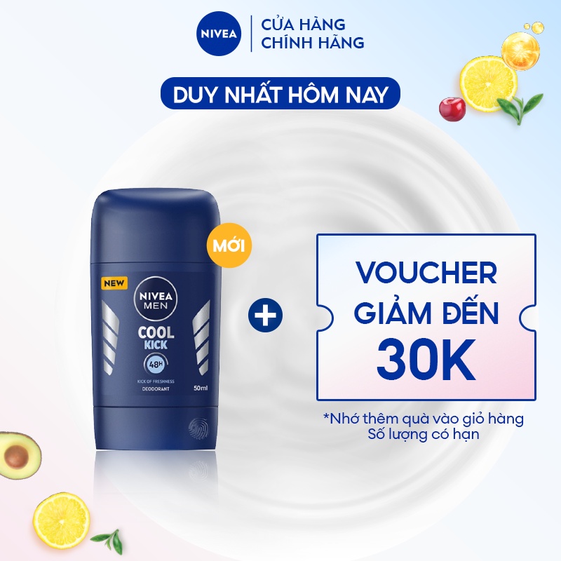 Sáp Ngăn Mùi NIVEA MEN Cool Kick Mát Lạnh (50 ml) - 83139