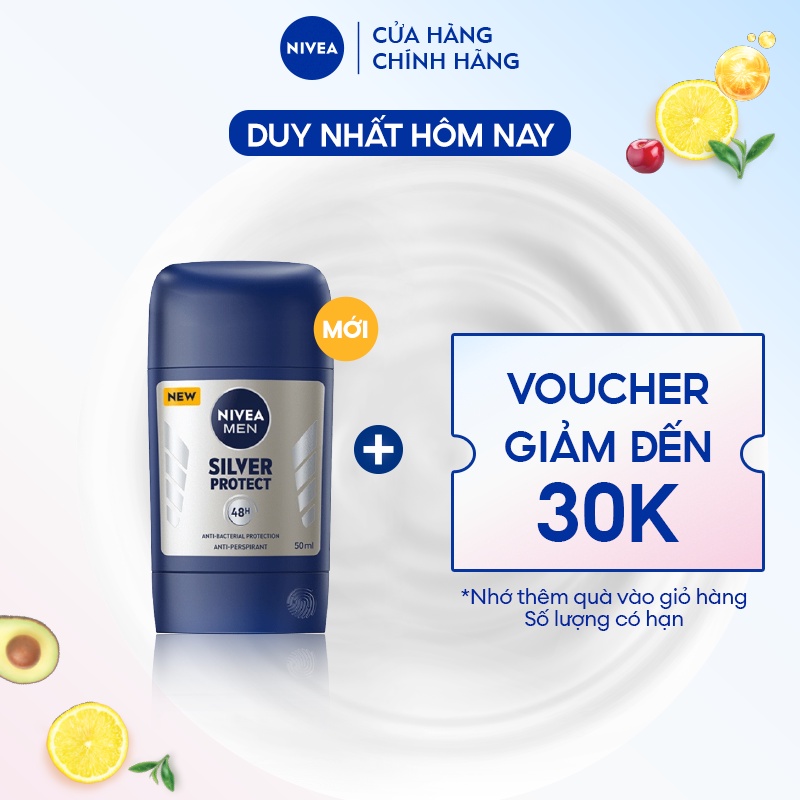 Sáp Ngăn Mùi NIVEA MEN Phân Tử Bạc (50 ml) - 83181