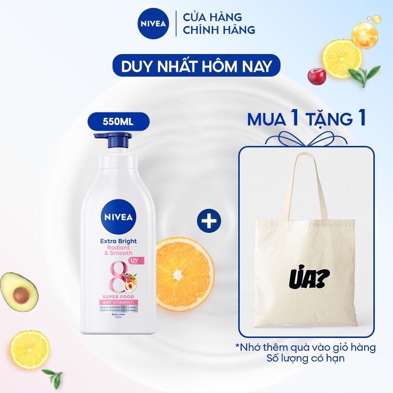 Sữa Dưỡng Thể NIVEA Mịn Mượt | Sáng Da Ban Ngày từ 8 Super Foods (550 ml) - 83861