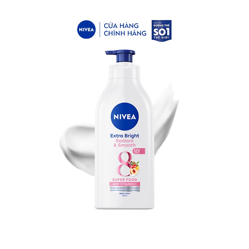 Sữa Dưỡng Thể NIVEA Mịn Mượt | Sáng Da Ban Ngày từ 8 Super Foods (550 ml) - 83861