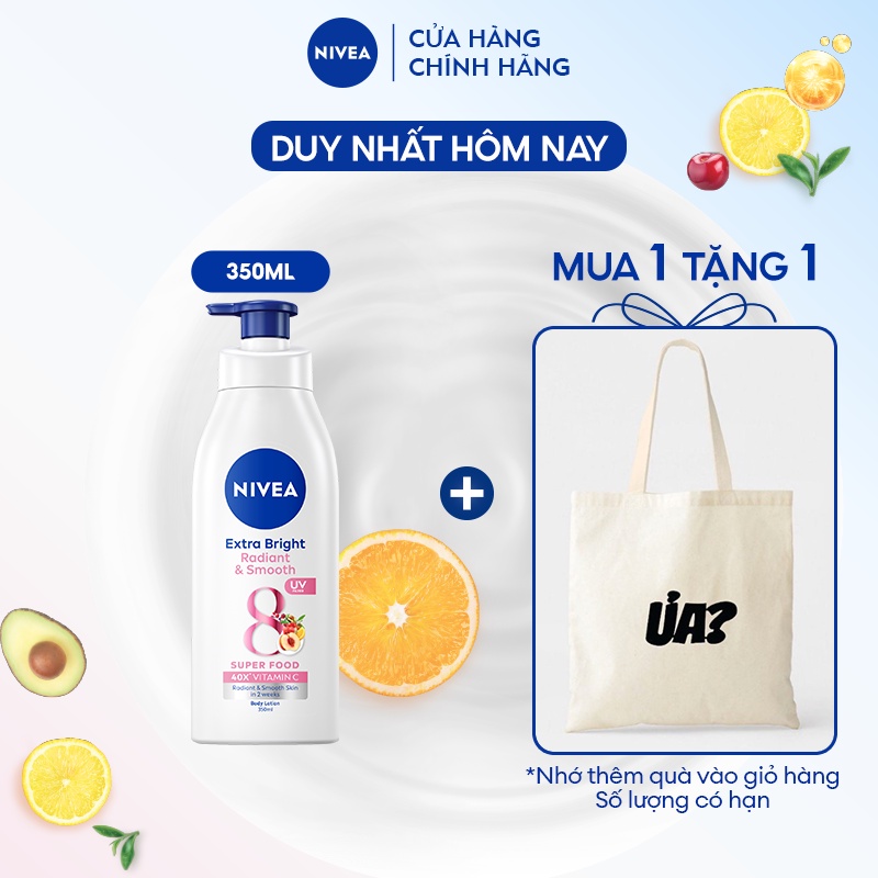 Sữa Dưỡng Thể NIVEA Mịn Mượt | Sáng Da Ban Ngày từ 8 Super Foods (350 ml) - 98413