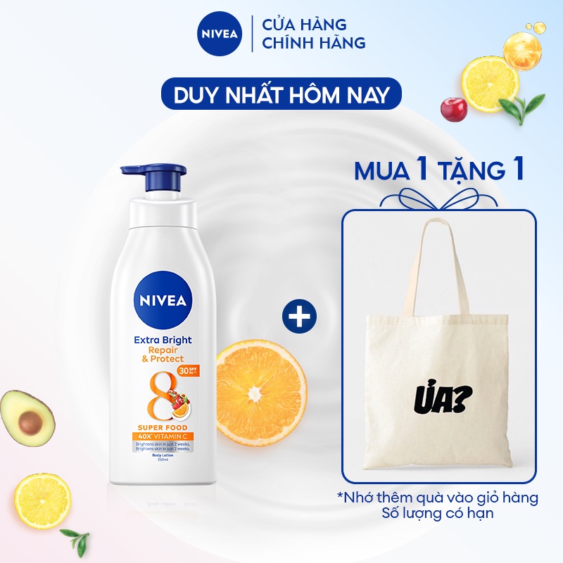 Sữa Dưỡng Thể NIVEA Phục Hồi & Chống Nắng Ban Ngày từ 8 Super Foods (350 ml) - 88311