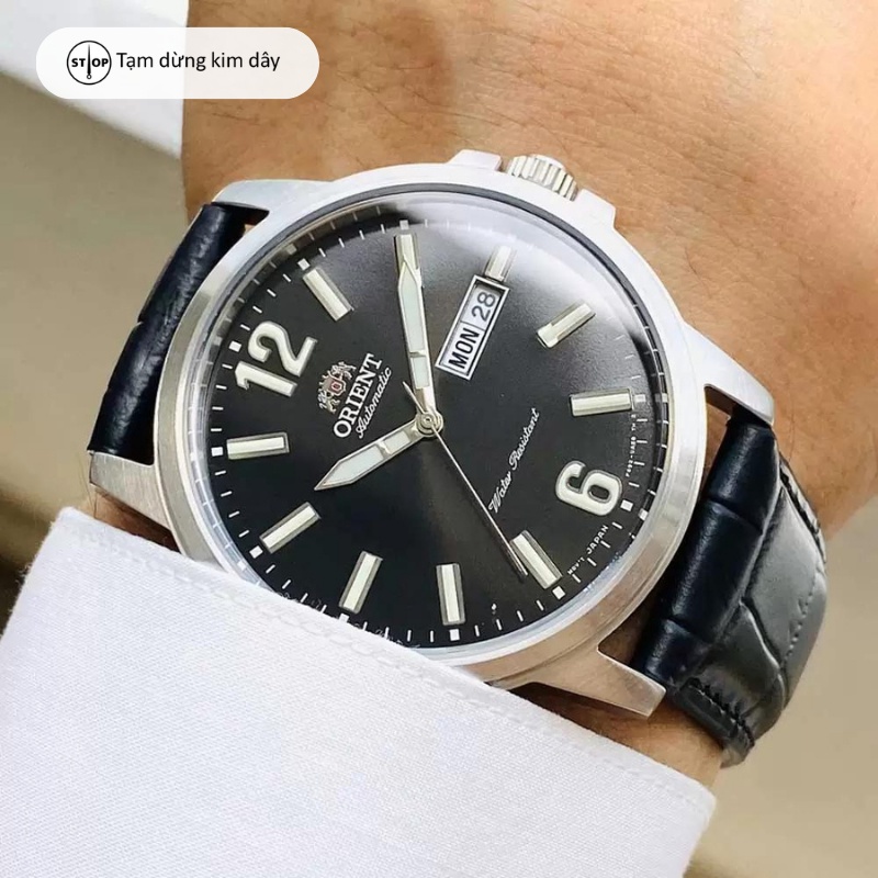 Đồng hồ cơ nam Orient Watch Contemporary RA-AA0C04B19B máy lộ cơ automatic mặt kính cường lực dây da đeo tay chính hãng