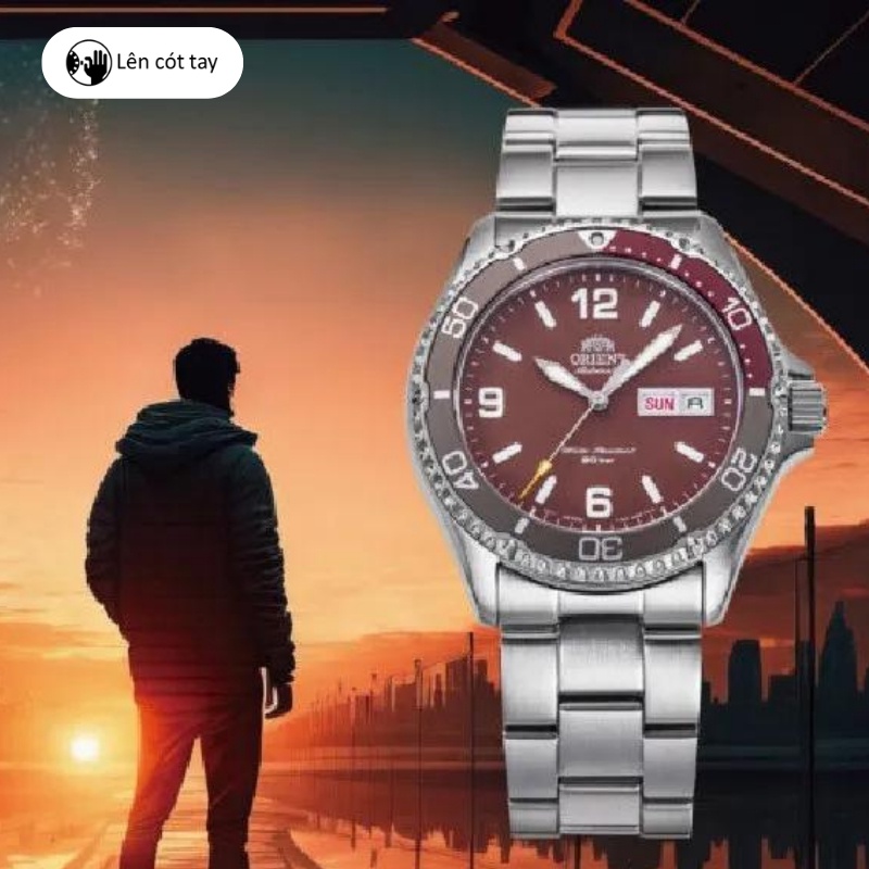 Đồng hồ cơ nam Orient Watch Sport Mako RA-AA0820R19B mặt kính Sapphire chống xước dây thép đeo tay cao cấp chính hãng