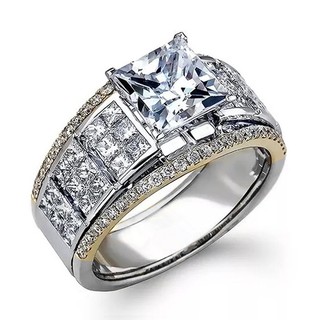 Nhẫn nam mạ đồng đính đá zircon phong cách âu mỹ