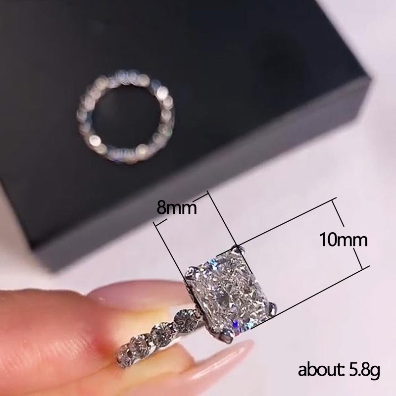 Set Nhẫn Hai Món Đính Đá Zircon Cao Cấp Thời Trang Dành Cho Nữ