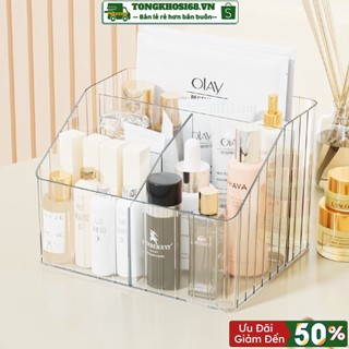 Hộp bảo quản mỹ phẩm ánh sáng cao cấp dung tích lớn bàn trang điểm để bàn son môi sản phẩm chăm sóc da trong suốt hộ gia