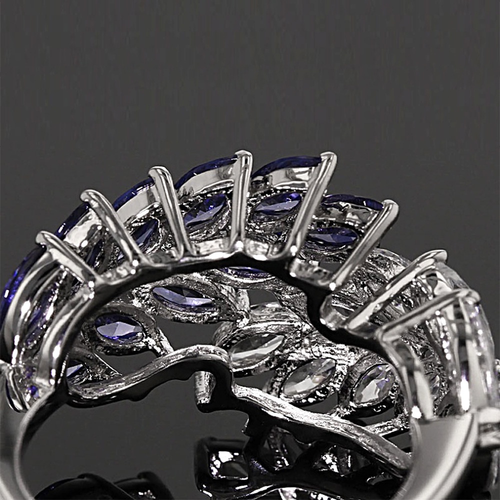 Nhẫn Hình Hoa Đính Đá Zircon Cao Cấp Không Gây Dị Ứng Thời Trang Âu Mỹ Cho Nữ