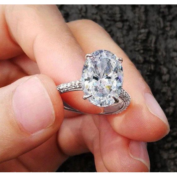 Nhẫn Đính Hôn Đính Đá Phong Cách Âu Mỹ Dành Cho Nữ