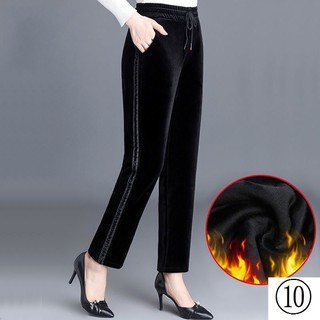  Quần Nỉ Lót Nhung Lông Cừu Dáng Suông Thiết Kế Trẻ Trung Hợp Thời Trang Thu Đông Cho Nữ Trung Niên 