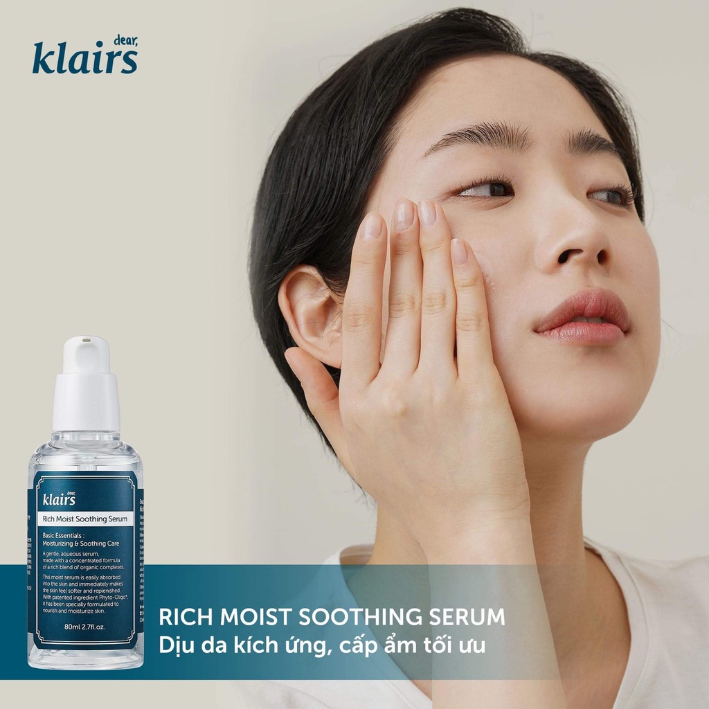 Tinh Chất Dưỡng Ẩm Và Làm Mịn Da Rich Moist Soothing Serum Dear Klairs 80ml