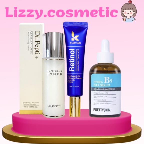 Combo Bộ 3 Sản Phẩm Làm Đẹp Retinol K Kady Care, Toner Dr.Pepti, Serum B5 Max Hydra