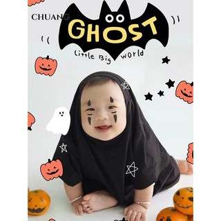 Áo Choàng Hóa Trang halloween Không Mặt Màu Đen Dễ Thương Cho Bé