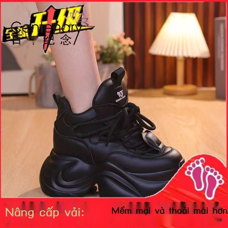 Giày Thể Thao Tăng Chiều Cao 8cm Phong Cách Mới Mùa Xuân Thu Cho Nữ