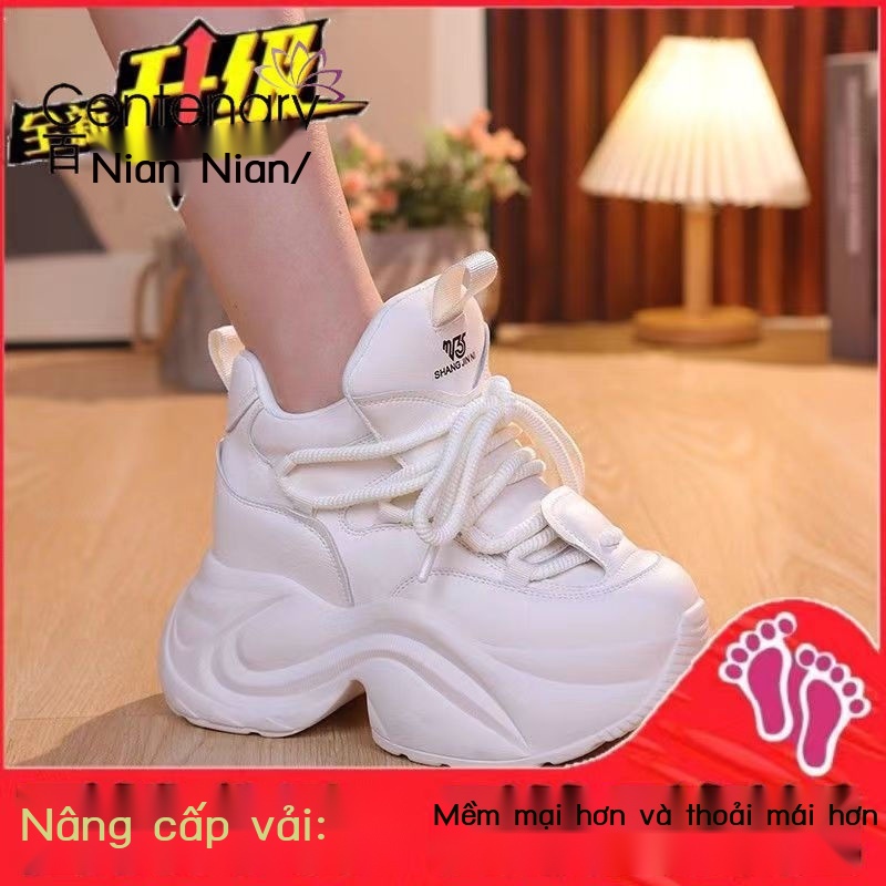 Giày Thể Thao Tăng Chiều Cao 8cm Phong Cách Mới Mùa Xuân Thu Cho Nữ