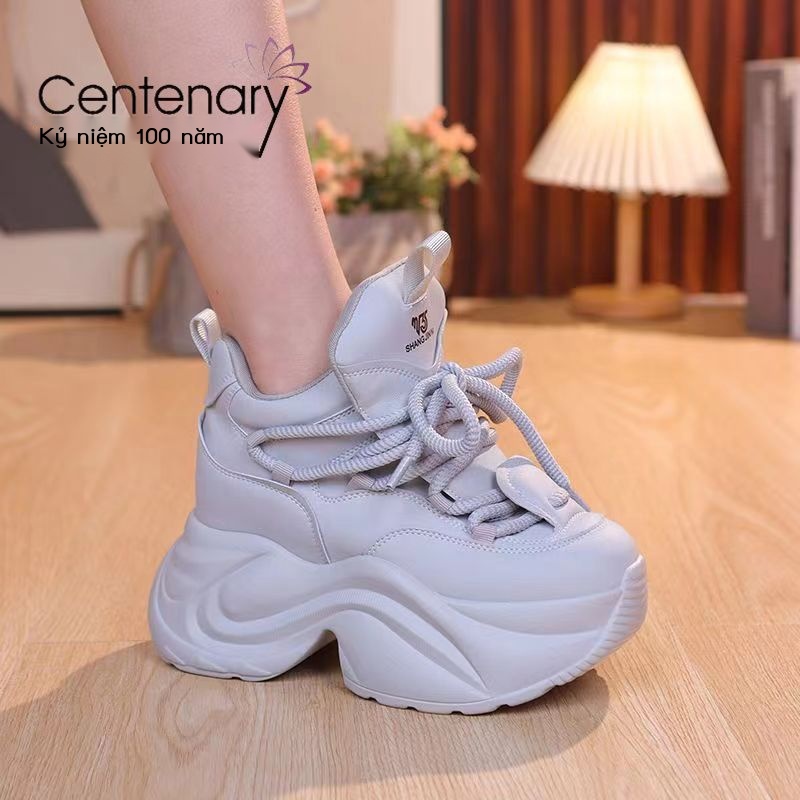 Giày Thể Thao Tăng Chiều Cao 8cm Phong Cách Mới Mùa Xuân Thu Cho Nữ