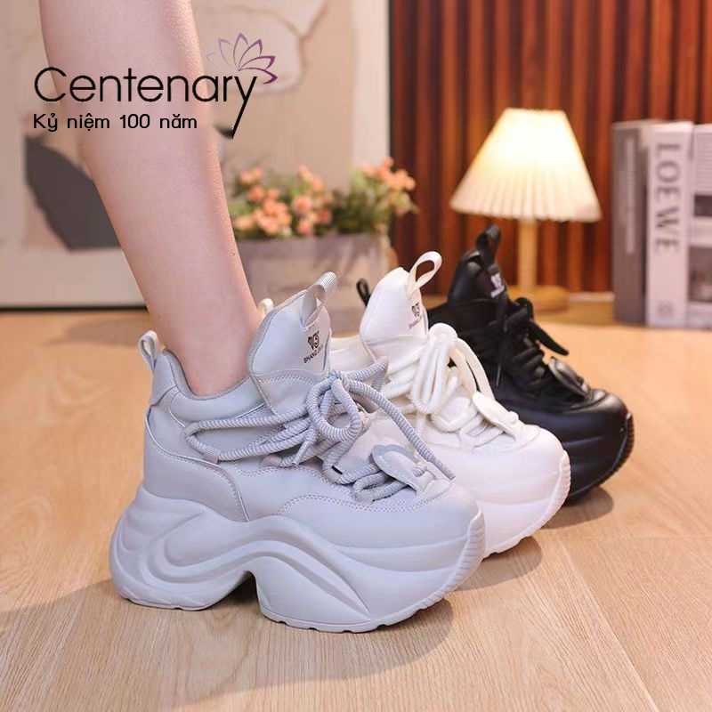 Giày Thể Thao Tăng Chiều Cao 8cm Phong Cách Mới Mùa Xuân Thu Cho Nữ