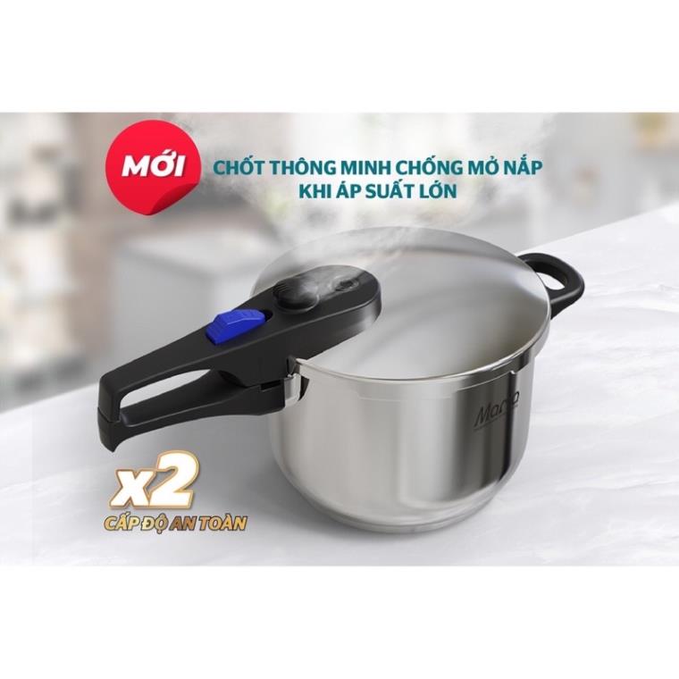 Nồi áp suất đáy từ 3 lớp Sunhouse,nồi áp suất sunhouse chất liệu inox 304 dung tích 6L hàng chính hãng