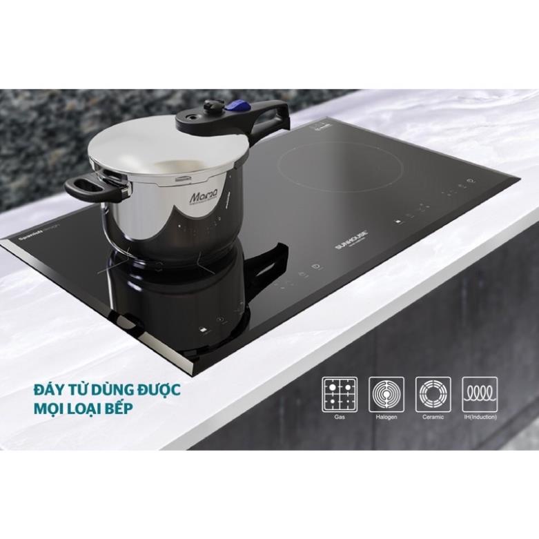 Nồi áp suất đáy từ 3 lớp Sunhouse,nồi áp suất sunhouse chất liệu inox 304 dung tích 6L hàng chính hãng