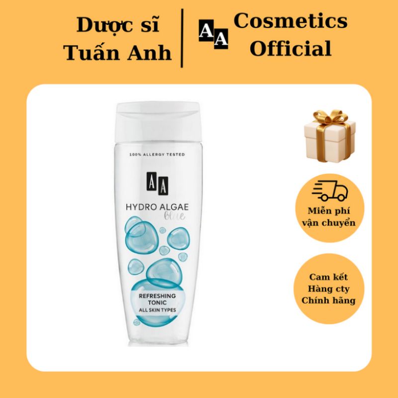 Nước Hoa Hồng AA Hydro Algae của AA COSMETICS làm sạch giữa ẩm cho da. lọ 200ml