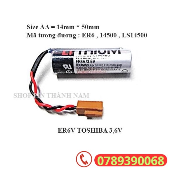 Pin ER6V Toshiba 3,6V pin nuôi nguồn PLC